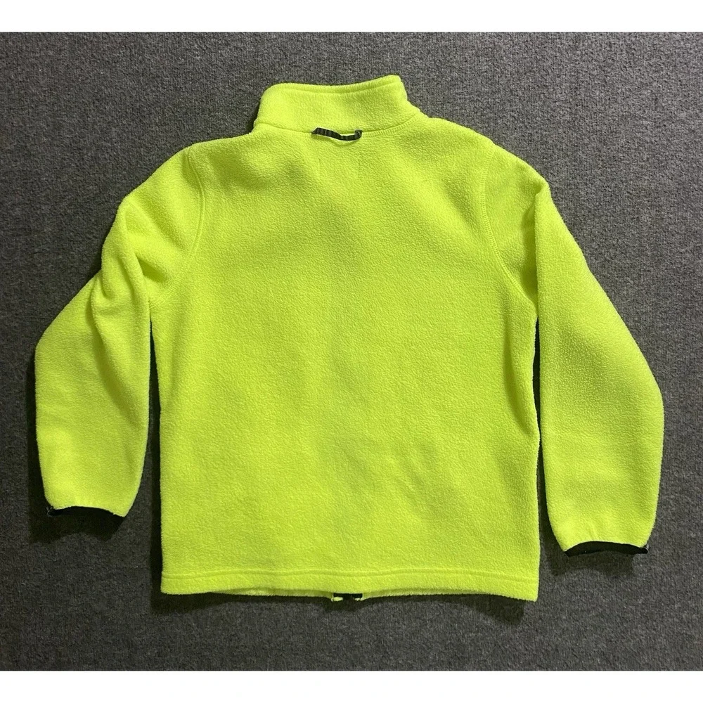 The Children's Place Boys Neon Yellow Fleece Jacket Size M 7/8 Full Zip